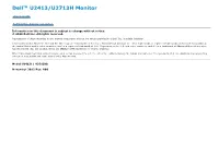Dell U2413/U2713H Monitor User's Guide