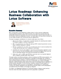 Lotus Roadmap: Enhancing Business Collaboration with Lotus Software