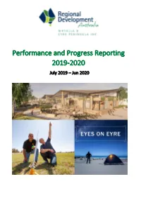 Performance and Progress Reporting 2019-2020 July 2019 – Jun 2020
