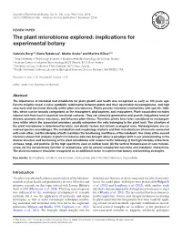 The Plant Microbiome Explored: Implications for Experimental Botany