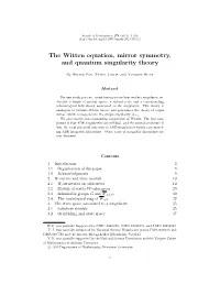 The Witten Equation, Mirror Symmetry, and Quantum Singularity Theory