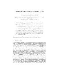 A Differential Fault Attack on MICKEY