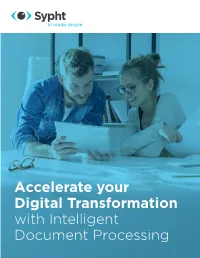 Accelerate Your Digital Transformation with Intelligent Document Processing