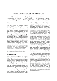 Avatar Locomotion in Crowd Simulation