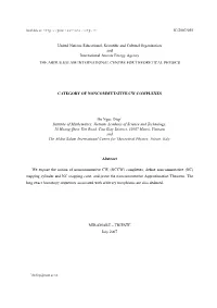 Category of Noncommutative Cw Complexes