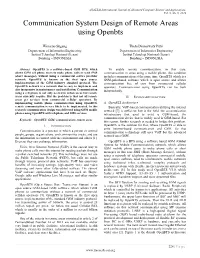Communication System Design of Remote Areas Using Openbts