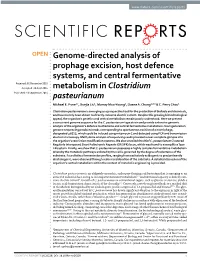 Genome-Directed Analysis of Prophage Excision, Host Defence