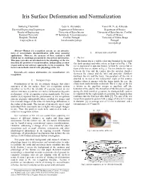 Iris Surface Deformation and Normalization