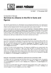 Services to Citizens in the EU in Facts and Figures