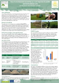 Use of Uncomposted Woodchip As a Soil Improver in Arable and Horticultural Soils Sally Westaway1, Anais Rousseau2, Jo Smith1
