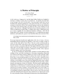 A Matter of Principle Devinderjit Singh St
