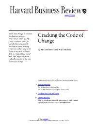 Cracking the Code of Change