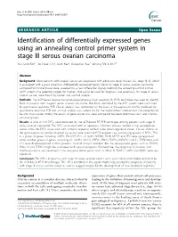 Identification of Differentially Expressed Genes Using An