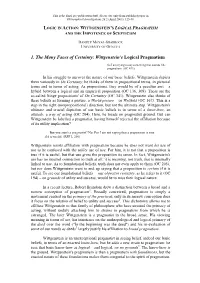 Logic in Action: Wittgenstein's Logical Pragmatism and the Impotence of Scepticism