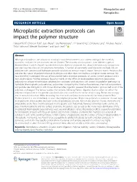 Microplastic Extraction Protocols Can Impact the Polymer Structure