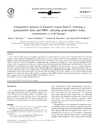 Comparative Analysis of Bacterial Viruses Bam35, Infecting a Gram-Positive Host, and PRD1, Infecting Gram-Negative Hosts, Demonstrates a Viral Lineage૾