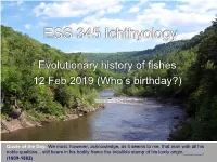 ESS 345 Ichthyology