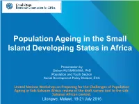 Population Ageing in the Small Island Developing States in Africa