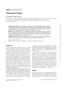 Preoperative Fasting