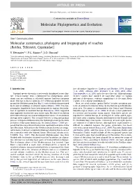 (Rutilus, Teleostei, Cyprinidae) Molecular Phylogenetics and Evolut