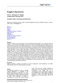 Fragile X Syndrome