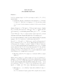 MAT 3500/4500 SUGGESTED SOLUTION Problem 1 Let Y Be a Topological Space. Let X Be a Non-Empty Set and Let F