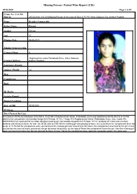 Missing Person - Period Wise Report (CIS) 08/06/2020 Page 1 of 49