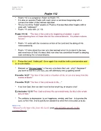 Psalms 112-113 Page 1� of �7 M.K