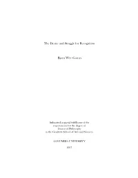 The Desire and Struggle for Recognition Bjorn Wee Gomes