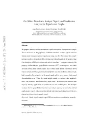 Arxiv:1611.05269V3 [Cs.IT] 29 Jan 2018 Graph Analytic Signal, and Associated Amplitude and Frequency Modulations Reveal Com