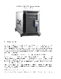 IUCAA CRAY CX1 Supercomputer Users Guide (V2.1)