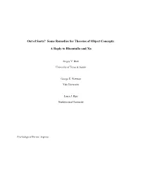 Out of Sorts? Remedies for Theories of Object