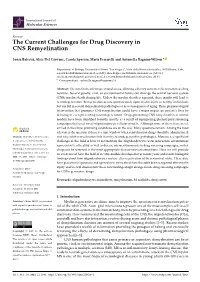 The Current Challenges for Drug Discovery in CNS Remyelination