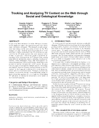 Tracking and Analyzing TV Content on the Web Through Social and Ontological Knowledge