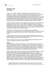 Amazon Case Study