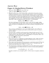 Answer Key Chapter 16: Standard Review Worksheet – + 1