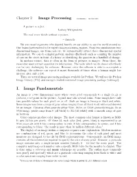 Chapter 2 Image Processing I. Image Fundamentals