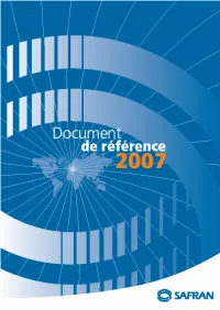 Document De Référence 2007 Safran