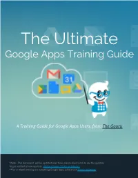 Google Apps Training Guide