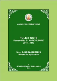 Policy Note 2018-2019 INDEX