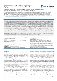Relationships of Reproductive Traits with the Phylogeny of the African
