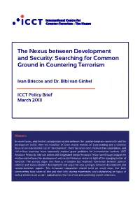 The Nexus Between Development and Security: Searching for Common Ground in Countering Terrorism