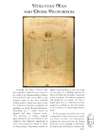 Vitruvian Man and Divine Proportion