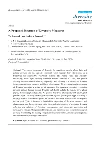 A Proposed Revision of Diversity Measures