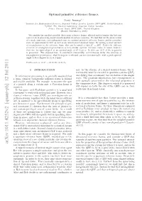 Are Right Angles Special? the Optimal Primitive Reference Frame