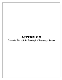 Extended Phase I Archaeological Inventory Report