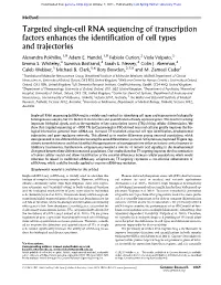 Targeted Single-Cell RNA Sequencing of Transcription Factors Enhances the Identification of Cell Types and Trajectories