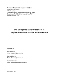 The Emergence and Development of Degrowth Initiatives: a Case Study of Dublin