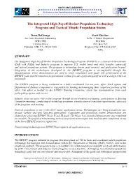 The Integrated High Payoff Rocket Propulsion Technology Program and Tactical Missile Propulsion Status