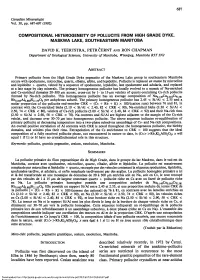 Compositional Heterogeneity of Pollucite from High Grade Dyke